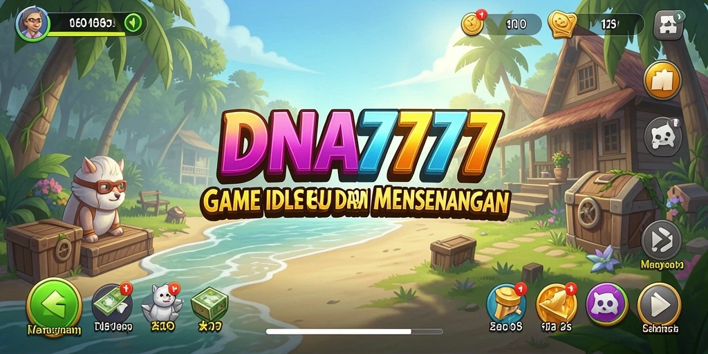 Screenshot gameplay utama DNA777 menampilkan pengalaman Idle yang menarik.