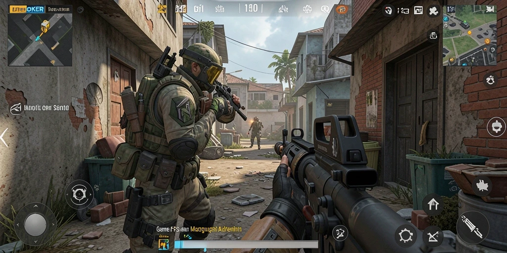 Gameplay mendebarkan IDCJOKER dalam aksi tembak-menembak.